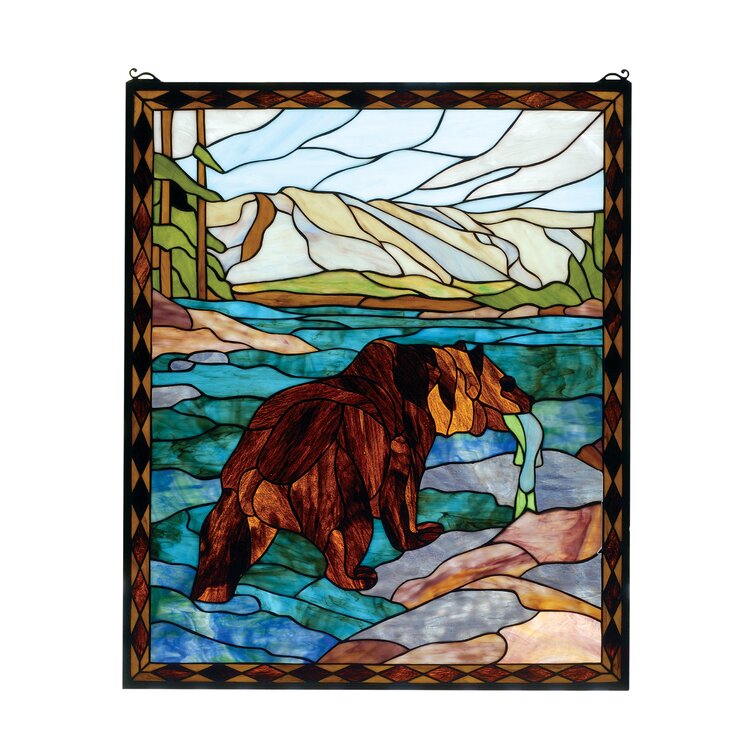 meyda stained glass window panel